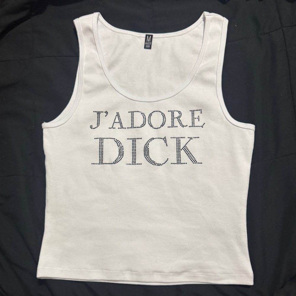 Dolls Kill White Graphic Tank Top